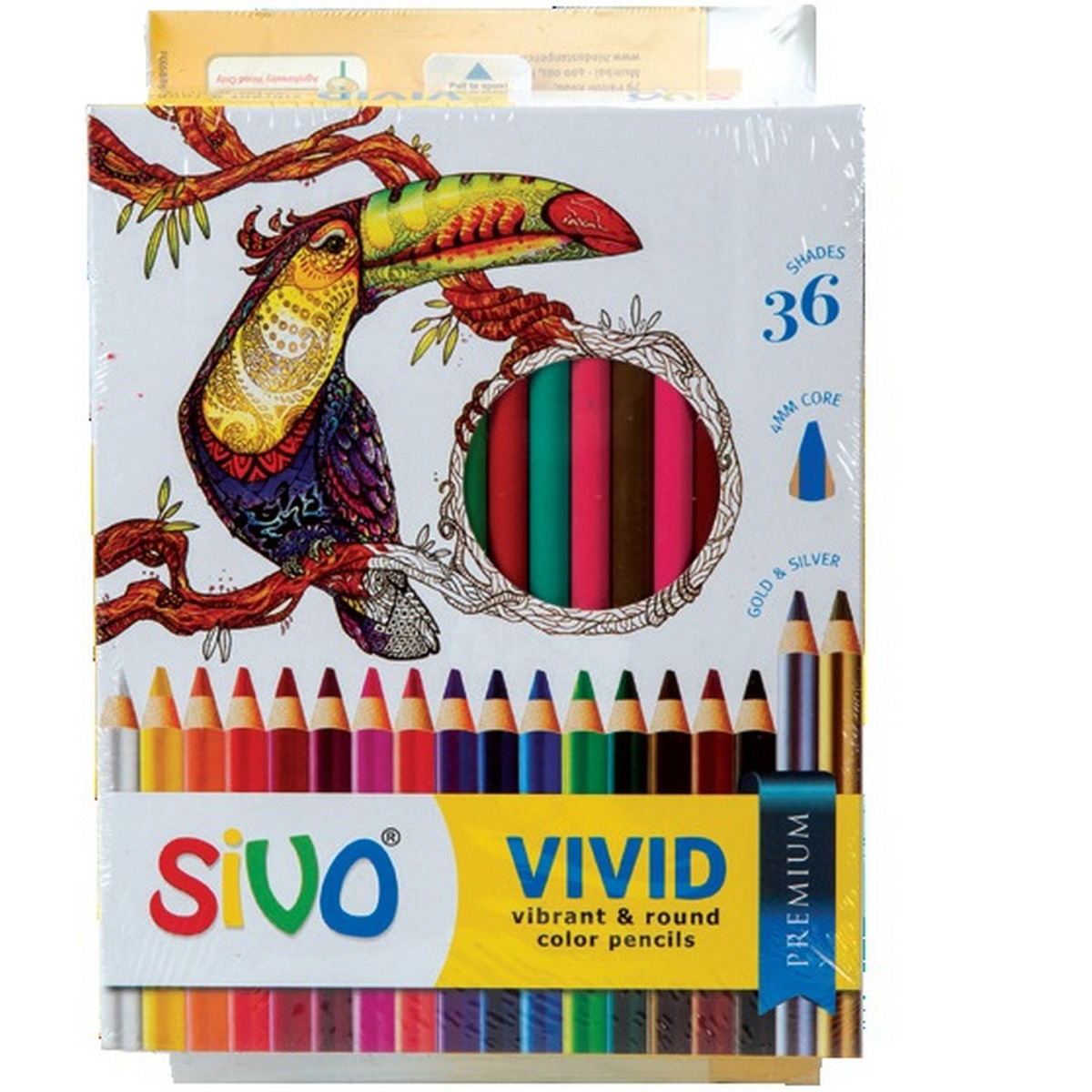 Sivo Vivid Premium Colored Pencils Set of 36 - New In Box